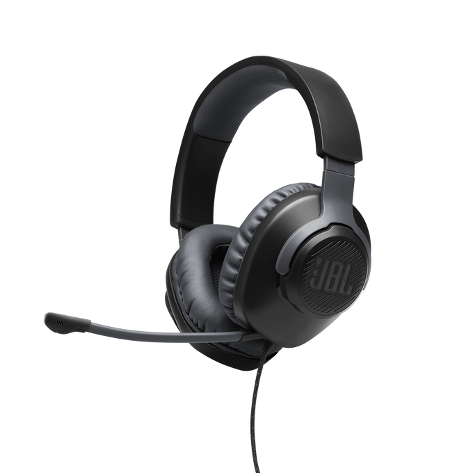 JBL Quantum 100 - Black - Wired over-ear gaming headset with flip-up mic - Detailshot 9 image number null